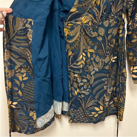 FARM Rio Teal Dotted Forest Lenzing Ecovero Viscose Wrap Mini Dress XS - Picture 7 of 12